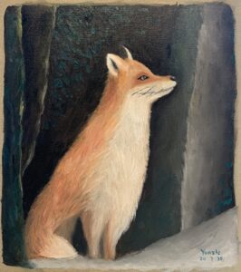 YAOart-oilpainting-Forest fox