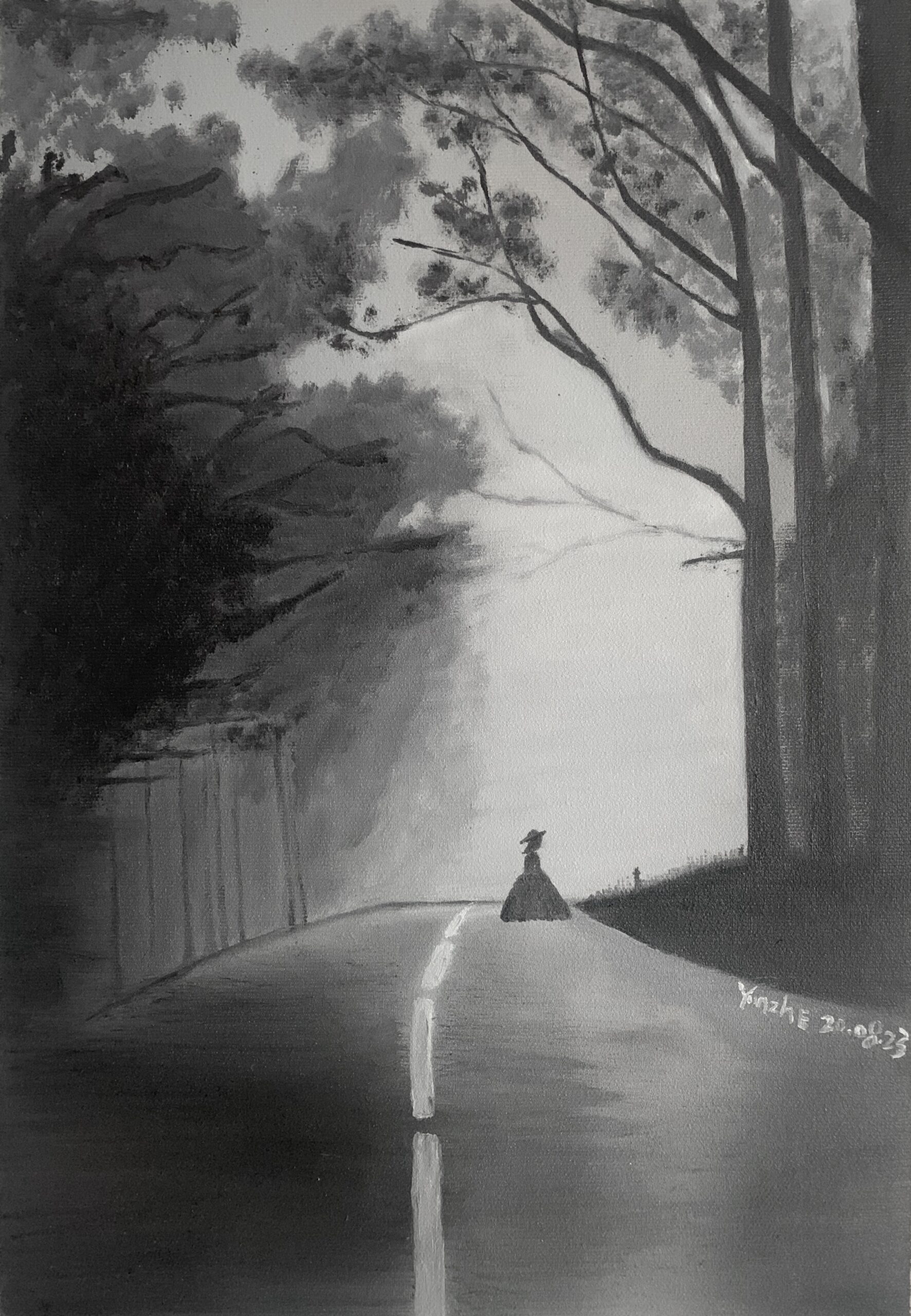 YAOart-oilpainting-The woman in the midnight