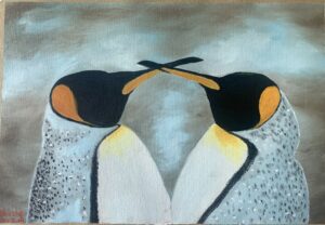 YAOart-oilpainting-penguin