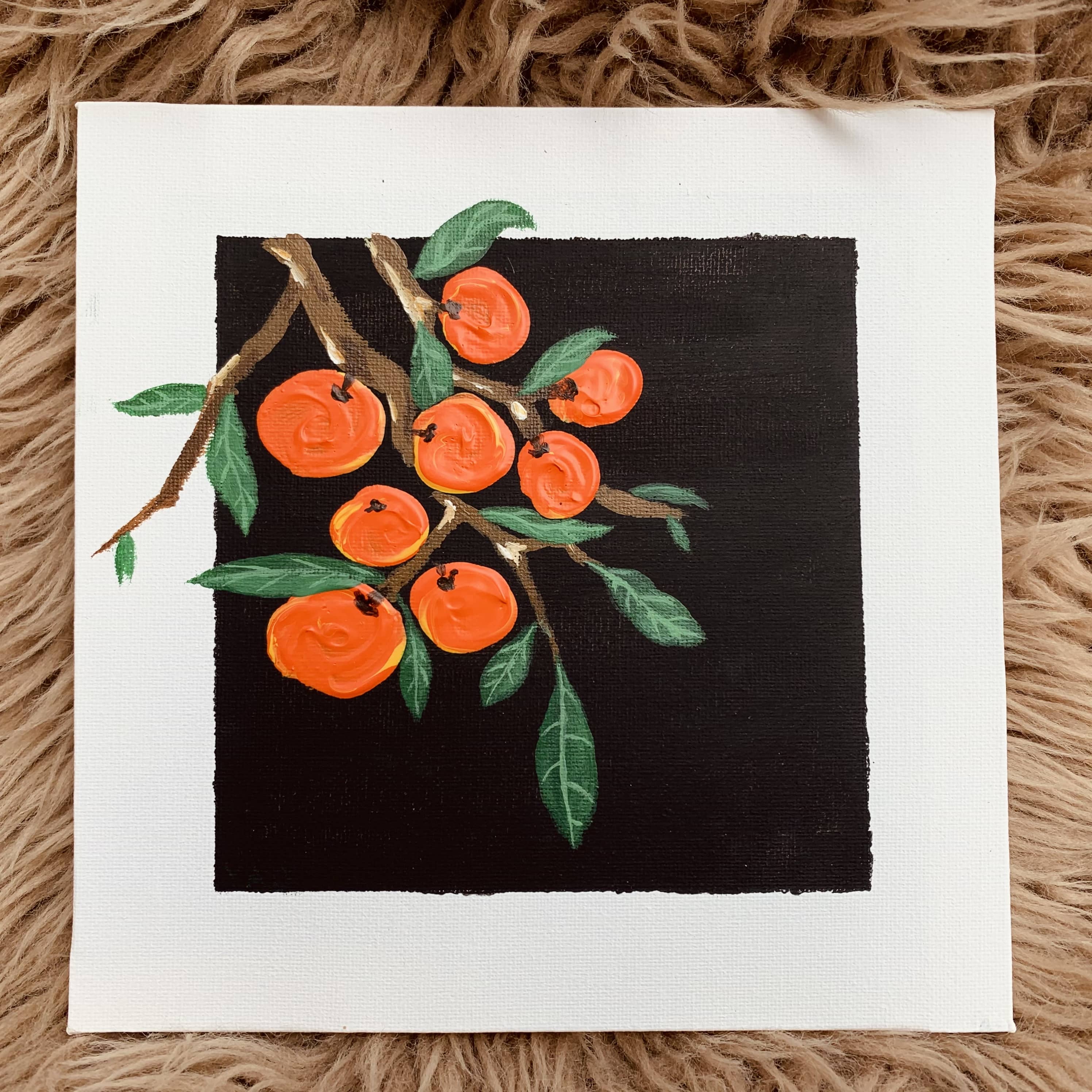 acrylic painting oranges